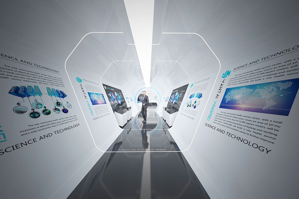 華為展廳長(zhǎng)廊